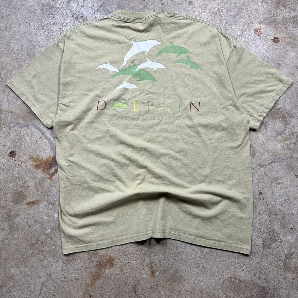 Vintage Y2K Sea World Dolphins Ocean Nature Shirt Size XL